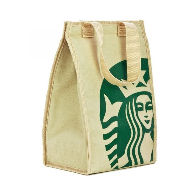 Wholesale 420D Promotional Canvas Cooler Food Tote Bag With Drawstring closure - Image 3