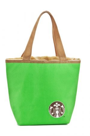 Wholesale 420D Promotional Canvas Cooler Food Tote Bag With Drawstring closure
