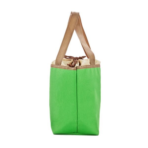 Wholesale 420D Promotional Canvas Cooler Food Tote Bag With Drawstring closure - Image 4