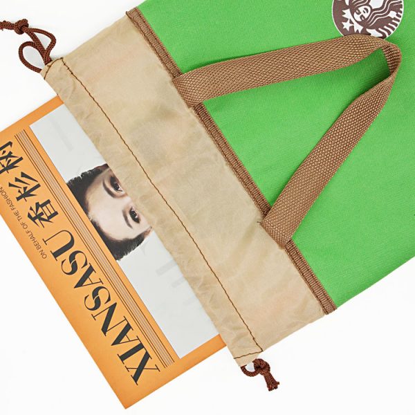 Wholesale 420D Promotional Canvas Cooler Food Tote Bag With Drawstring closure - Image 7