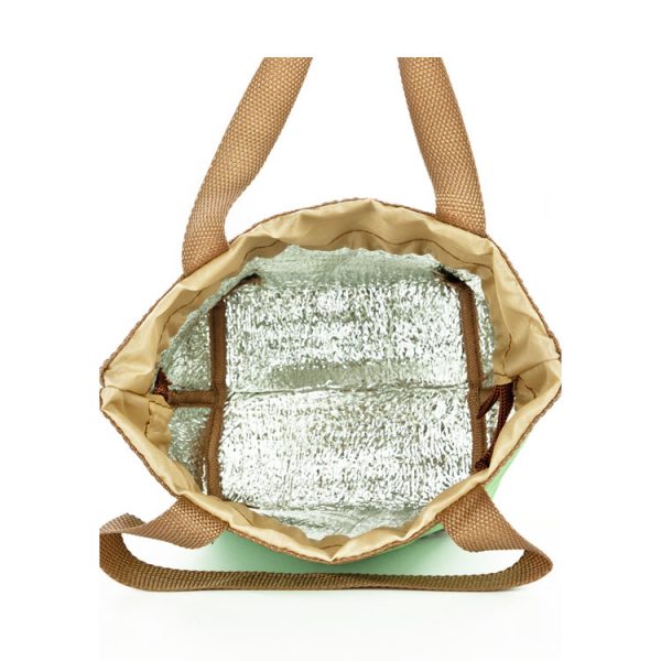 Wholesale 420D Promotional Canvas Cooler Food Tote Bag With Drawstring closure - Image 8