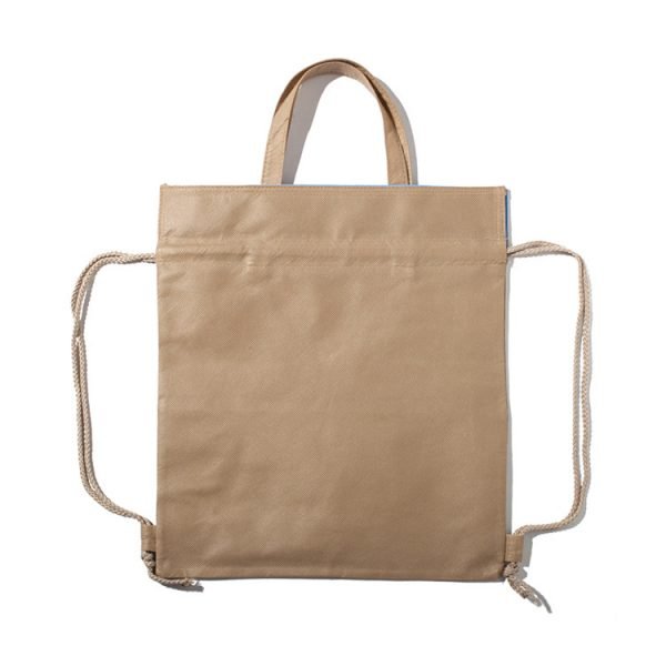 Non Woven Drawstring Polypropylene Backpack Bag with front pocket - Image 4