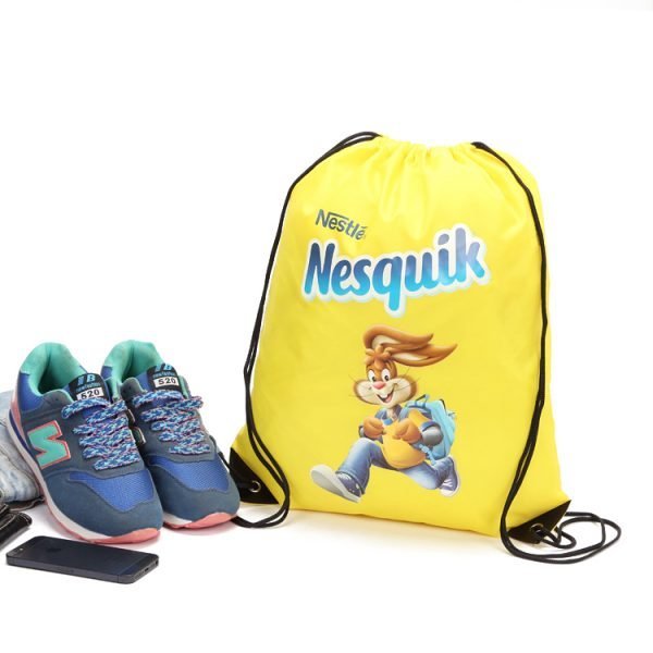Waterproof Wholesale Cotton Canvas Drawstring Sport Gym Backpack Bag - Image 2