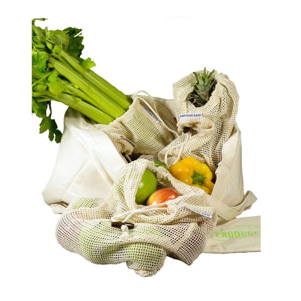 Reusable Small Drawstring Mesh Bag Net Bags For Fruits and Vegetables - Image 3