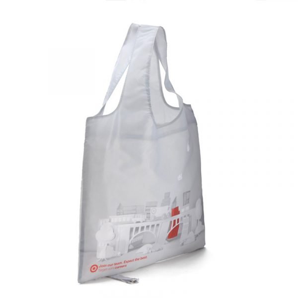 Luxury custom logo Printed Polyester Reusable Bags Foldable Shopping Bag - Image 4
