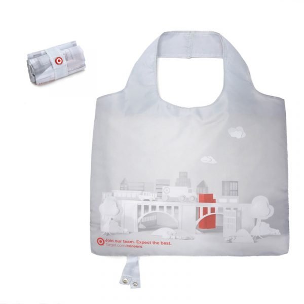 Luxury custom logo Printed Polyester Reusable Bags Foldable Shopping Bag - Image 3