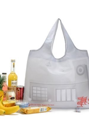 Luxury custom logo Printed Polyester Reusable Bags Foldable Shopping Bag