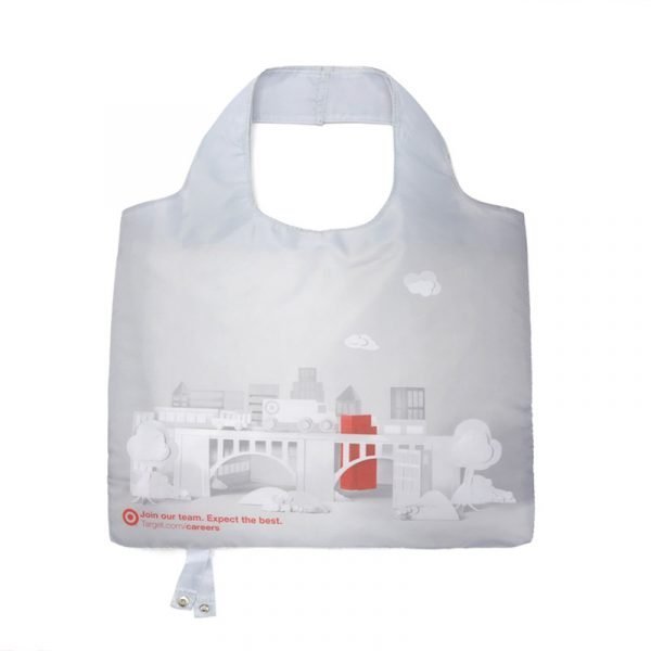 Luxury custom logo Printed Polyester Reusable Bags Foldable Shopping Bag - Image 5
