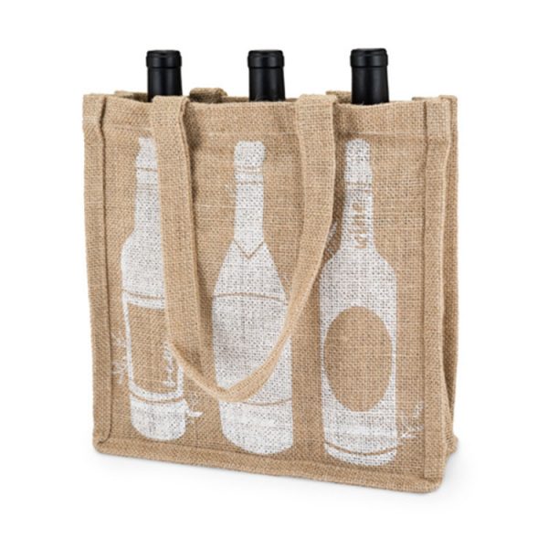 Wholesale reusable jute burlap wine tote gift bag - Image 6