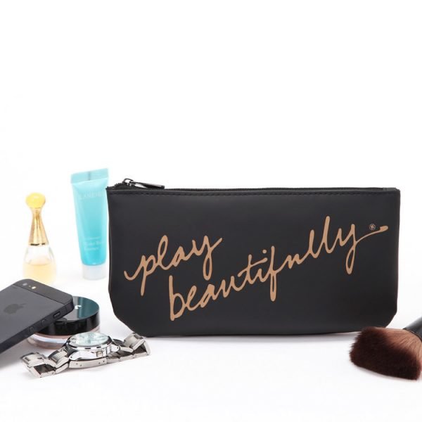 Wholesale Luxury Pu printed Custom Leather Travel Cosmetic Bag - Image 6