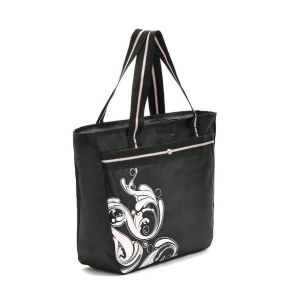 Customized logo Waterproof Nylon Tote Bag With Zipper Canvas Beach Bags For Women