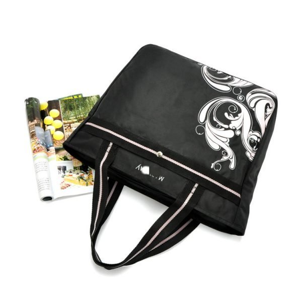 Customized logo Waterproof Nylon Tote Bag With Zipper Canvas Beach Bags For Women - Image 2