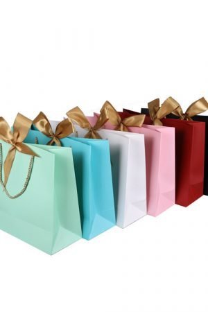 Wholesale Custom Printed Paper Bags Craft Shopping Tote Paper Bag