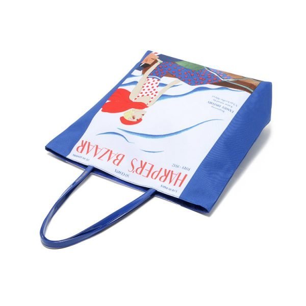Custom Digital Print waterproof Recycled Promotional Polyester Tote Bag - Image 6