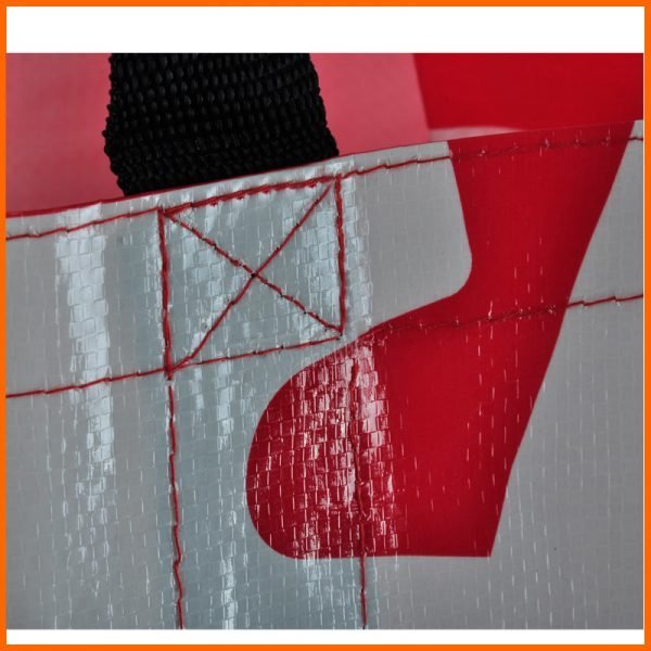 Customized Reinforced Long Handle Eco-friendly Recycable PP Woven Laminated Shopping Bag - Image 3