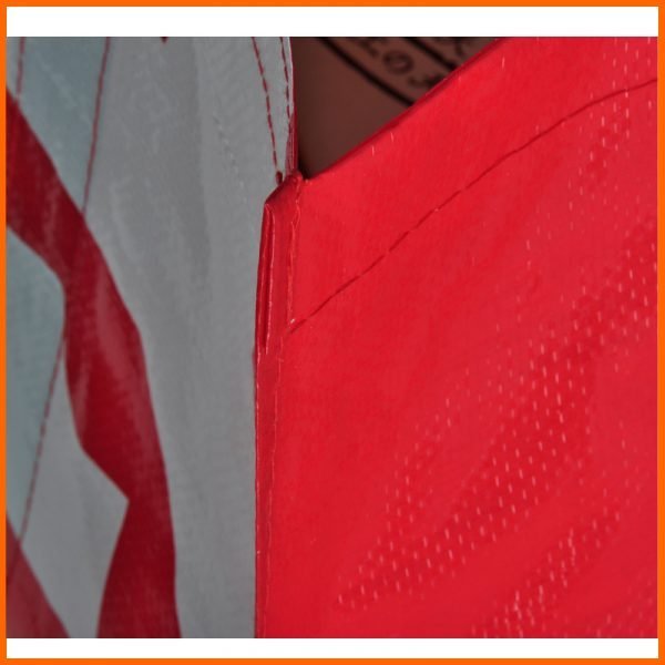 Customized Reinforced Long Handle Eco-friendly Recycable PP Woven Laminated Shopping Bag - Image 5