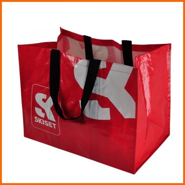 Customized Reinforced Long Handle Eco-friendly Recycable PP Woven Laminated Shopping Bag - Image 7