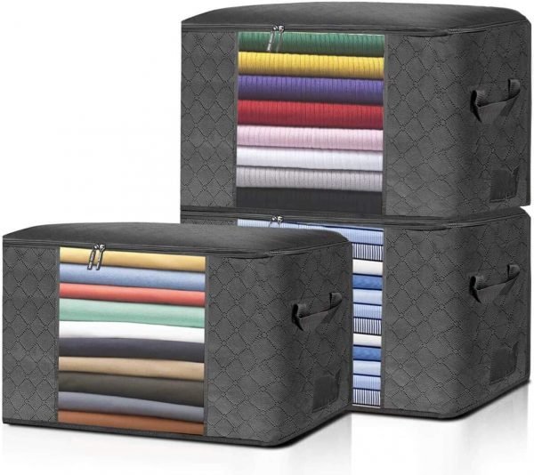 Large Capacity Foldable Clothes Storage Organizer Bag With Clear Window