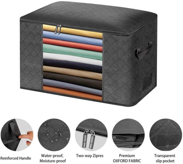 Large Capacity Foldable Clothes Storage Organizer Bag With Clear Window - Image 5