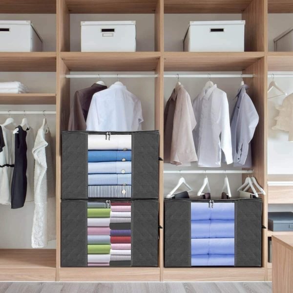 Large Capacity Foldable Clothes Storage Organizer Bag With Clear Window - Image 3