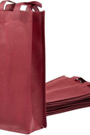 Custom Polyproplene nonn woven Reusable Gift Tow Bottle Wine Tote Bags For Wedding Or Birthday