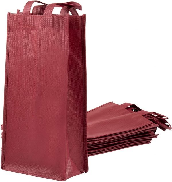 Custom Polyproplene nonn woven Reusable Gift Tow Bottle Wine Tote Bags For Wedding Or Birthday