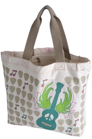 Custom Printed Organic Cotton Canvas Casual Tote Handags With Cotton Webbing Handle