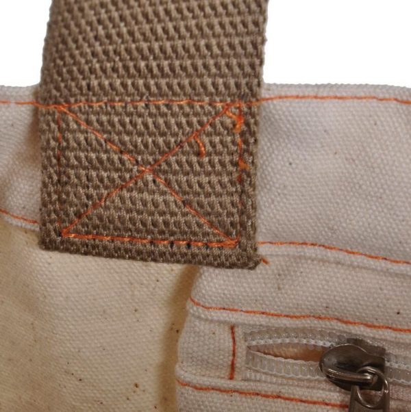 Custom Printed Organic Cotton Canvas Casual Tote Handags With Cotton Webbing Handle - Image 9