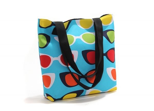 Custom Wholesale Heat Sublimation Printing Polyester Canvas Reusable Tote Beach Bags - Image 9