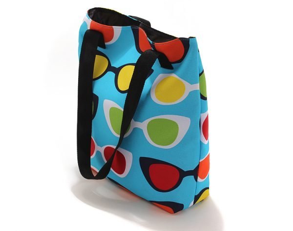 Custom Wholesale Heat Sublimation Printing Polyester Canvas Reusable Tote Beach Bags - Image 7