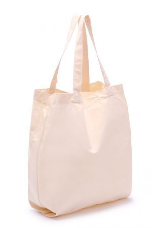 Wholesale Eco-frienly White Standard Size Reusable Blank Plain Cotton Tote Bags
