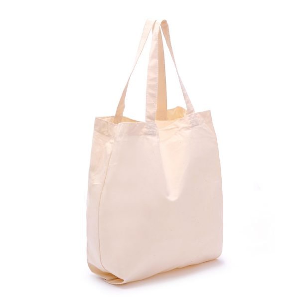 Wholesale Eco-frienly White Standard Size Reusable Blank Plain Cotton Tote Bags