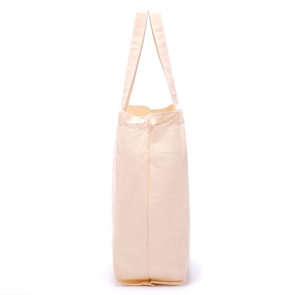 Wholesale Eco-frienly White Standard Size Reusable Blank Plain Cotton Tote Bags - Image 4