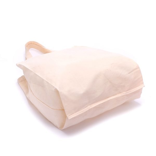 Wholesale Eco-frienly White Standard Size Reusable Blank Plain Cotton Tote Bags - Image 8