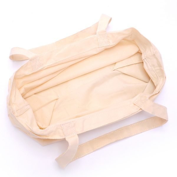 Wholesale Eco-frienly White Standard Size Reusable Blank Plain Cotton Tote Bags - Image 2