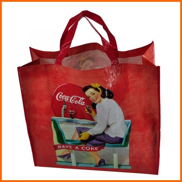 Custom Gravue Print Lamination Polypropylene Woven Promotion Shopper Gift Bags With Bottle Holder - Image 7