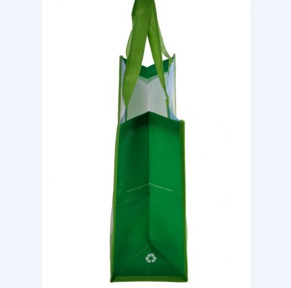 Wholesale Custom Gravue Offset Printing Laminated PP Nonwoven Supermarket Shopping Bags With Wine Holders - Image 5