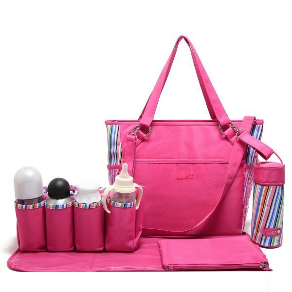 Custom Multi-function Waterproof Polyester 210D Mammy Diaper Baby Bags With Nappy Changing Pad