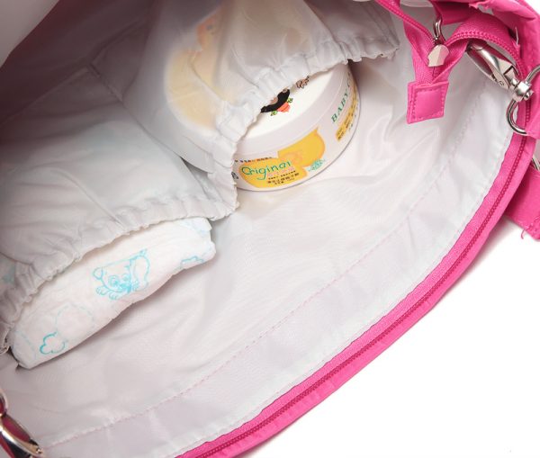 Custom Multi-function Waterproof Polyester 210D Mammy Diaper Baby Bags With Nappy Changing Pad - Image 5