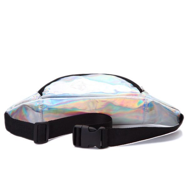 Custom Women Fanny PU Leather Holographic Laser Print Waterproof Crossbody Waist Sport Belt Bags - Image 8