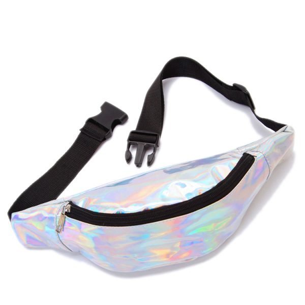 Custom Women Fanny PU Leather Holographic Laser Print Waterproof Crossbody Waist Sport Belt Bags - Image 7
