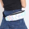 Custom Women Fanny PU Leather Holographic Laser Print Waterproof Crossbody Waist Sport Belt Bags - Image 2