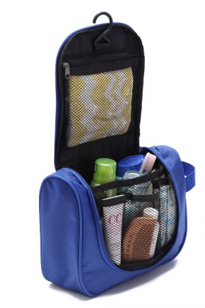 Large Capacity Expandable Polyester Waterproof Hanging Travel Cosmetic Organizer Toilery Bags