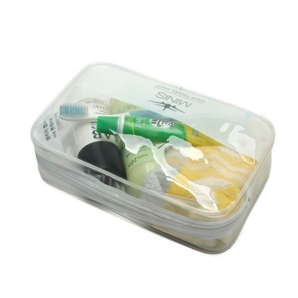 Custom Logo Print Waterproof Clear PVC Travel Make Up Organizer Zipper Makeup Bags