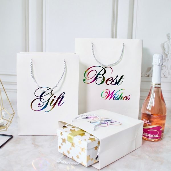 Manufacturer Custom High Quality White Paper Retail Grocery Packaging Bags - Image 4