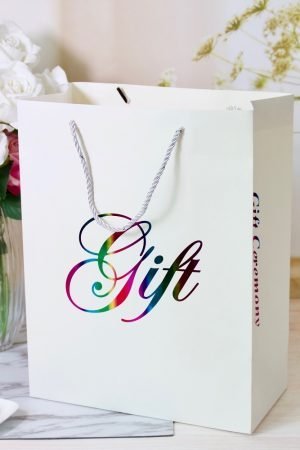 Manufacturer Custom High Quality White Paper Retail Grocery Packaging Bags