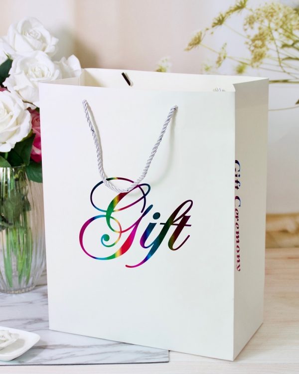 Manufacturer Custom High Quality White Paper Retail Grocery Packaging Bags